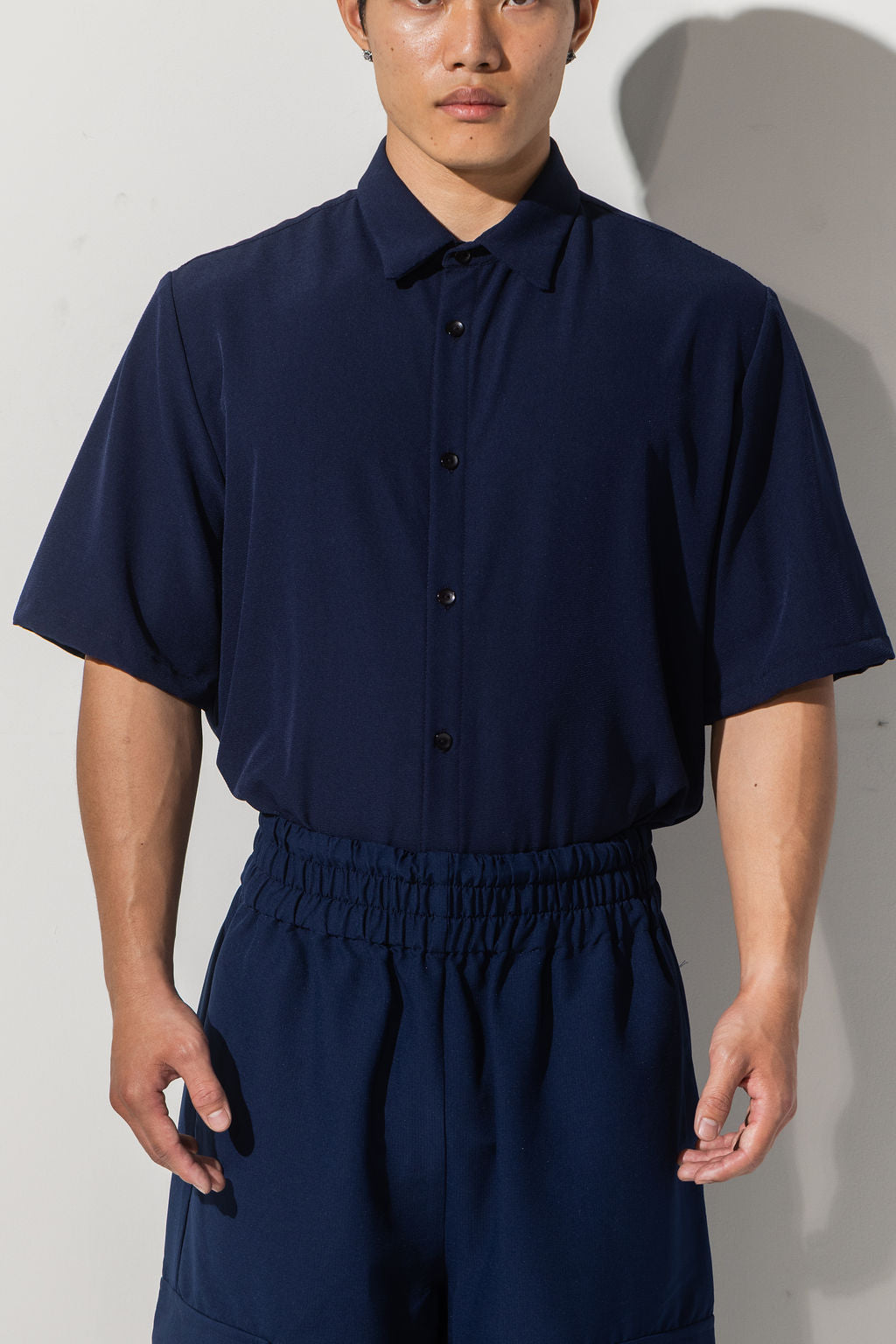 SHORT SLEEVE SHIRT - BLUE NAVY – NUDDLAB