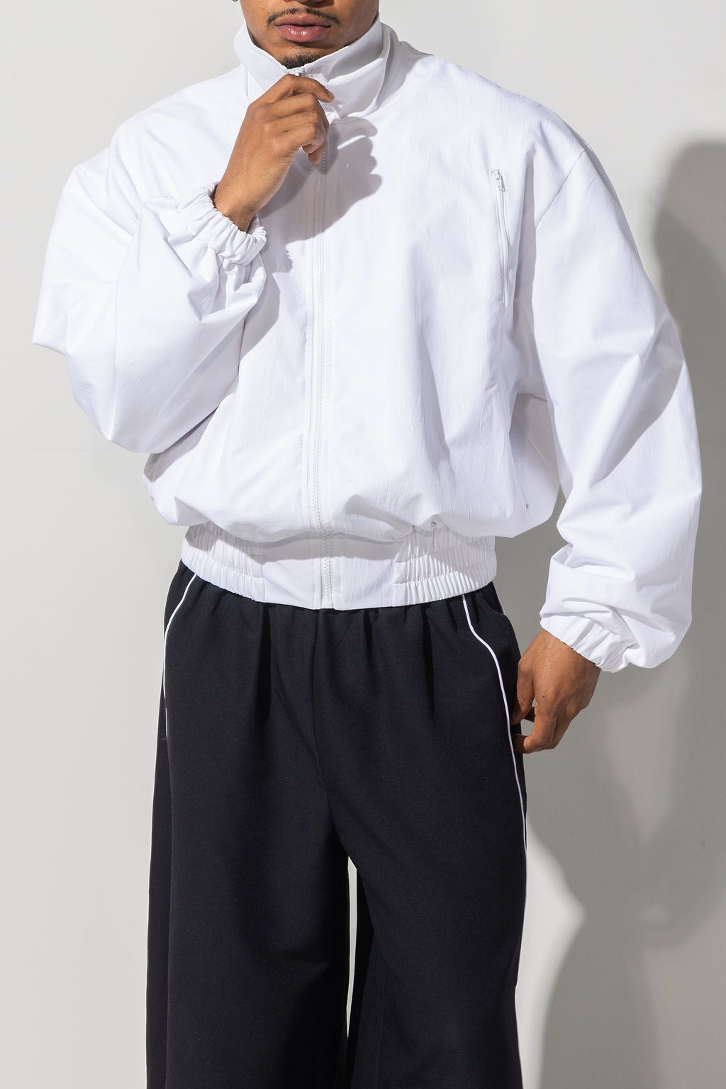 ジャケット・アウター FIFTEEN LOVE ~NKzip white~ (U:nity size) ZIPP JACKET - WHITE – NUDDLAB