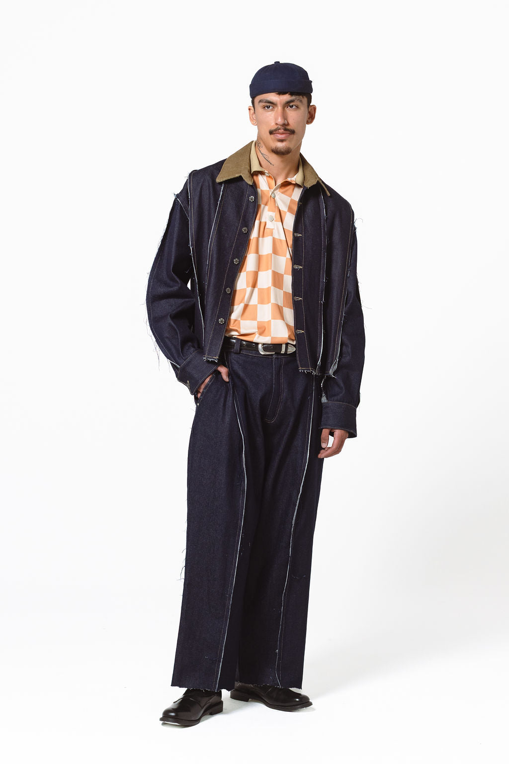 STRIPE JACKET - BLUE DENIM – NUDDLAB