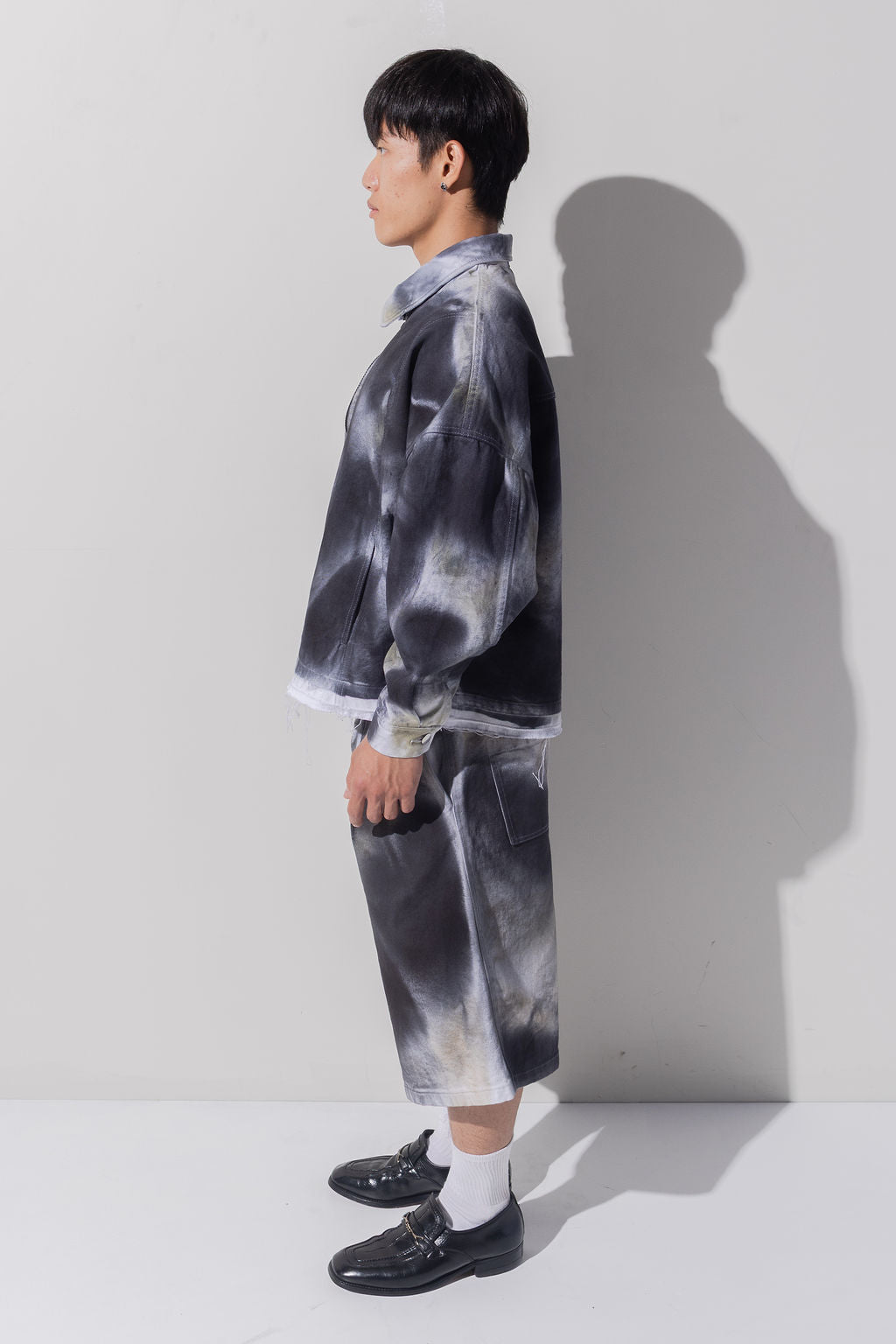 TEXAS JACKET - WHITE AND BLACK WASHED