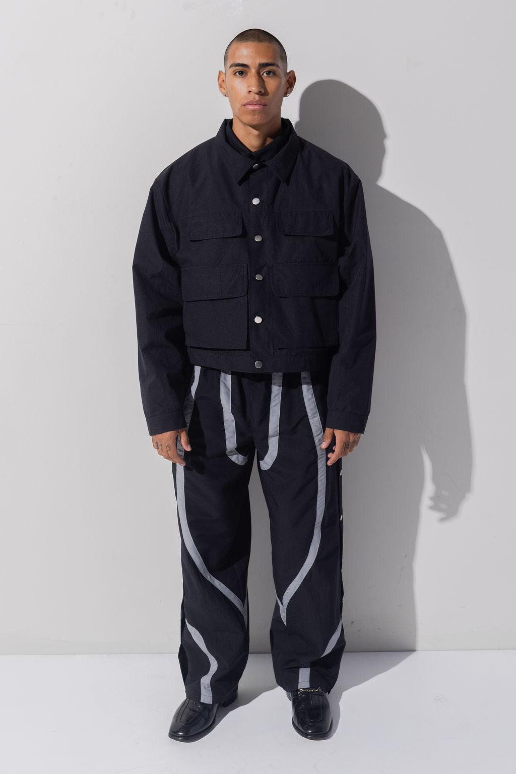 CROP POCKET JACKET - BLACK