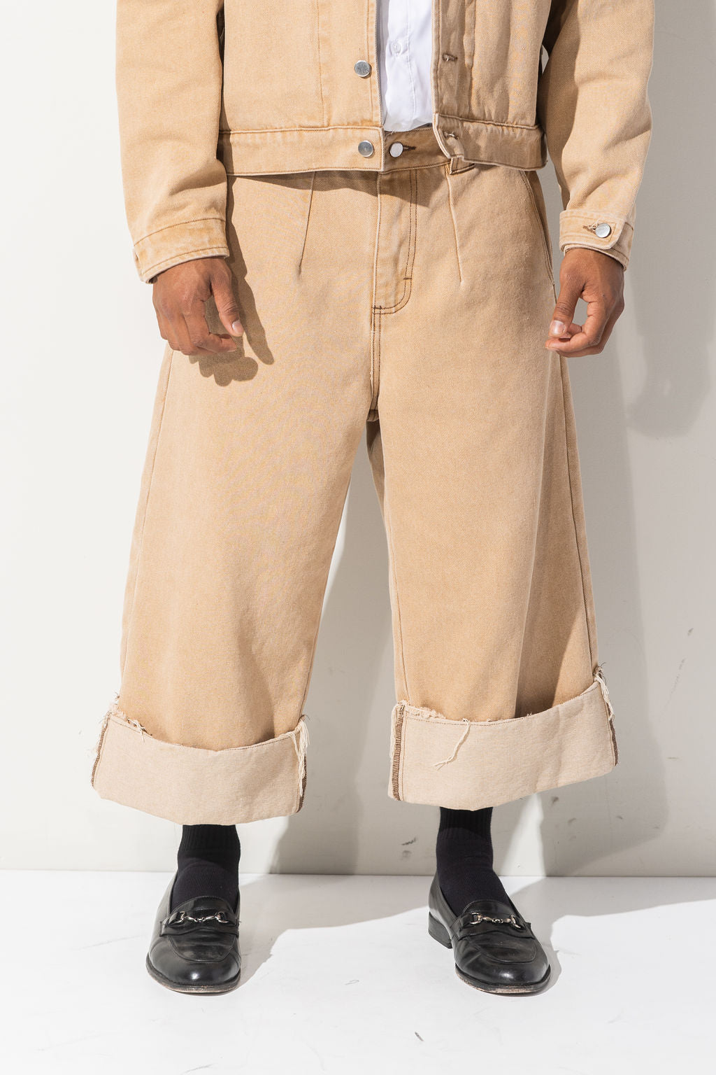 CROPPED PANTS - KAKI