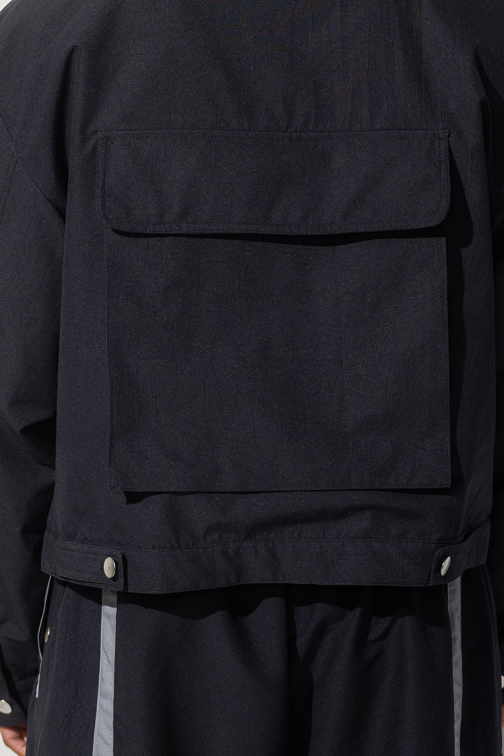 CROP POCKET JACKET - BLACK