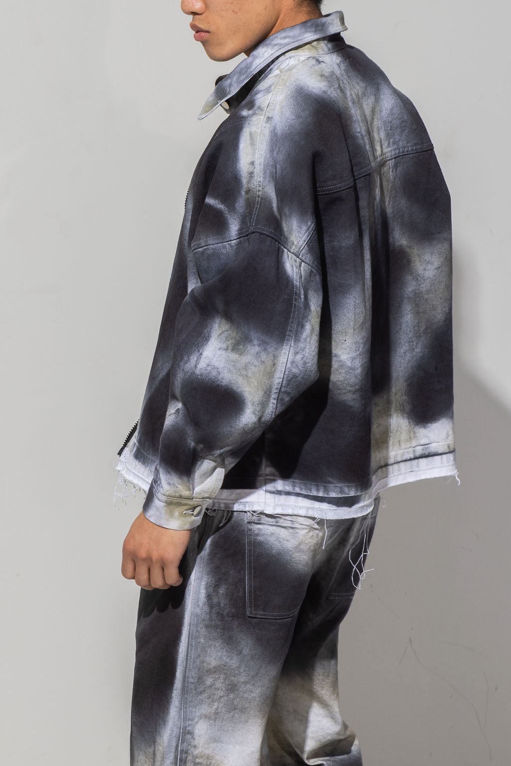 TEXAS JACKET - WHITE AND BLACK WASHED