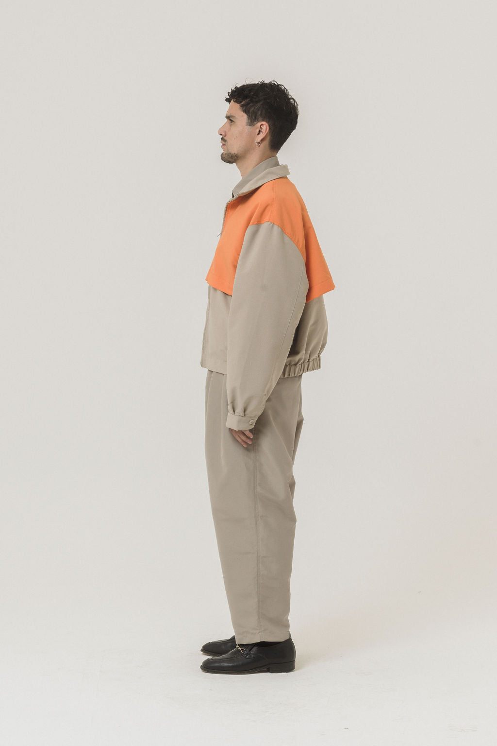 BOMBER JACKET (BEIGE AND ORANGE)