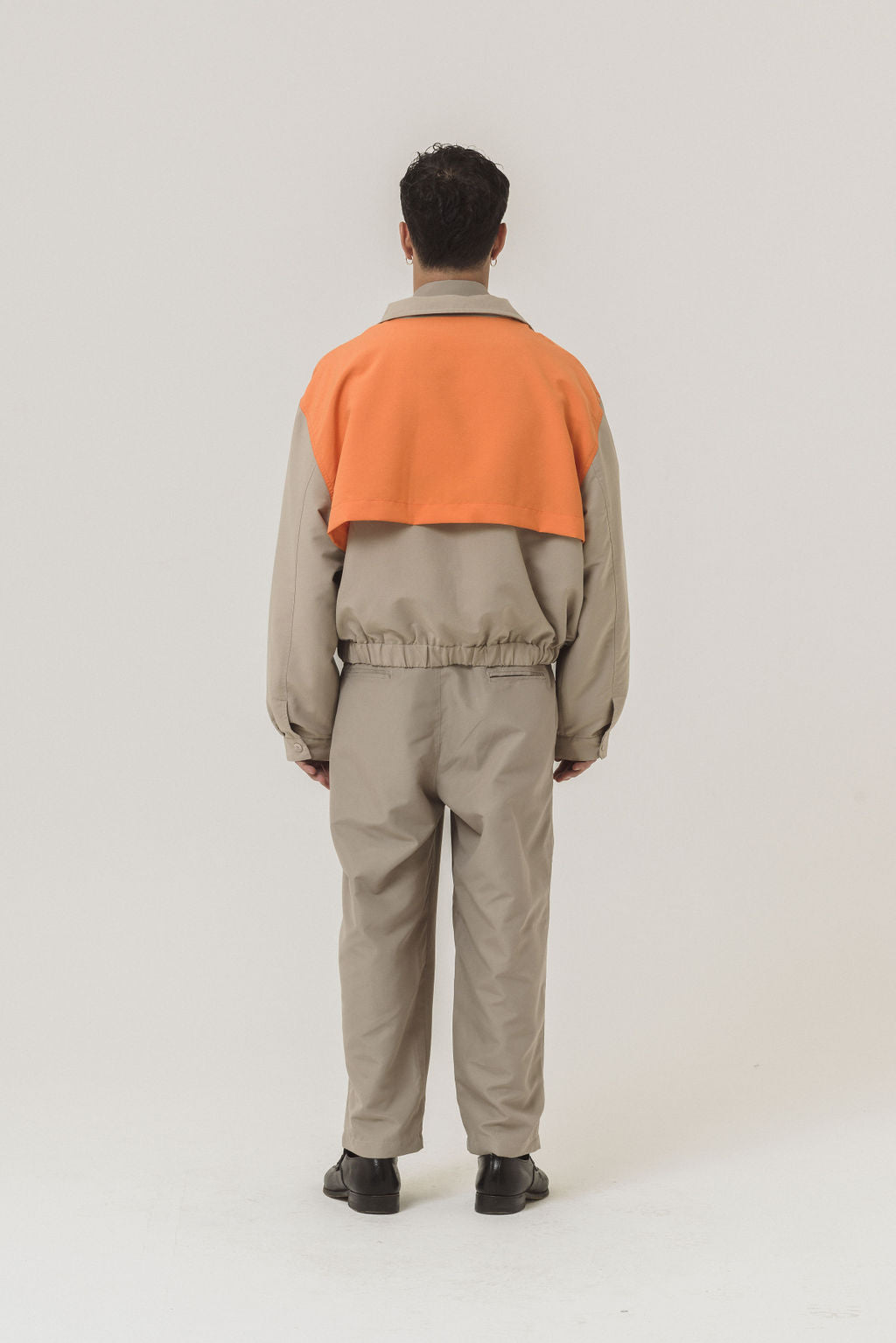 BOMBER JACKET (BEIGE AND ORANGE)
